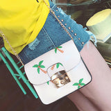 Ladies' Handbag with Palm Tree and Gold Detail