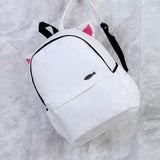 White Back Pack with Cat Ears! 😺